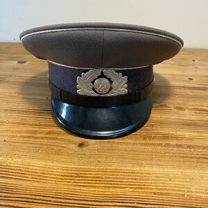 East German Army Officer Visor Cap ( Size 56)  1986 Dated